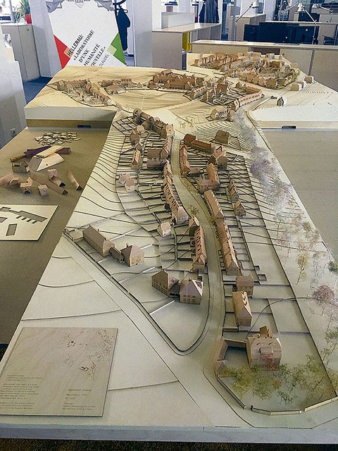 Das im Sommersemester 2020 von Studierenden der TUD-Architektur angefertigte detaillierte Stadtmodell im Maßstab 1:200. 