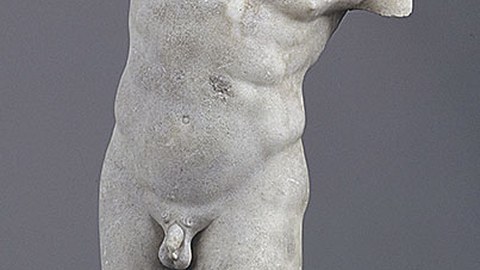 Der Torso eines tanzenden Satyrs – eine römische Arbeit nach dem griechischen Bronzeoriginal aus dem ersten oder zweiten Jahrhundert.