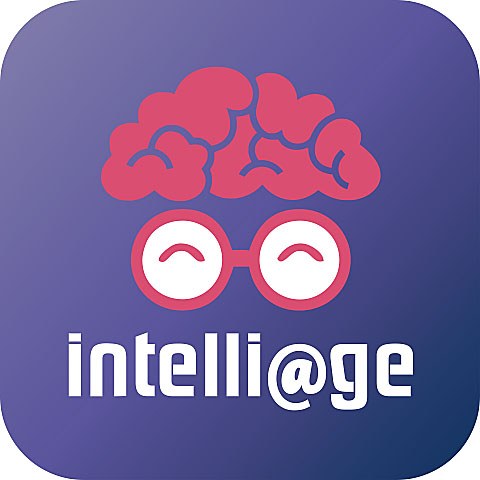 Symbolbild der App mit Gehirn und darunter eine Brille.
