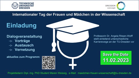 Ankündigung Veranstaltung zum Internationalen Tag der Frauen und Mädchen in der Wissenschaft