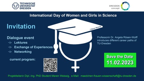 Ankündigung Veranstaltung zum Internationalen Tag der Frauen und Mädchen in der Wissenschaft