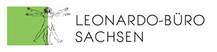 Logo des LEONARDO-BÜROS mit Schriftzug und Vitruvian