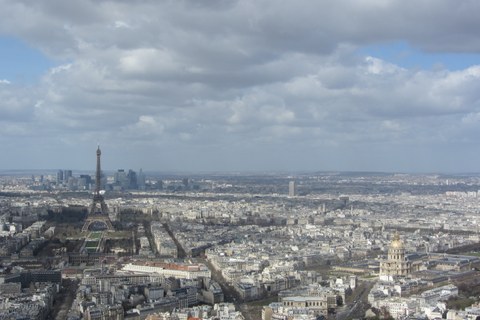 Blick vom Tour Montparnasse auf Paris