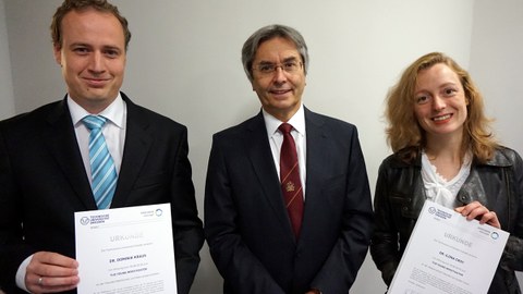 Young Investigator-Urkundenverleihung Dr. Dominik Kraus & Dr. Ilona Croy