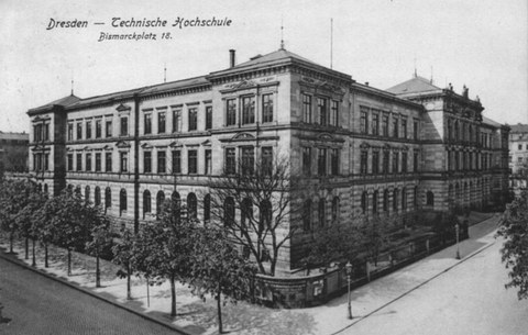 Hauptgebäude des  Polytechnikums am Bismarckplatz   