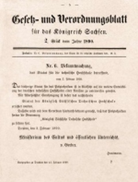 Amtliche Bekanntmachung vom 3. Februar 1890