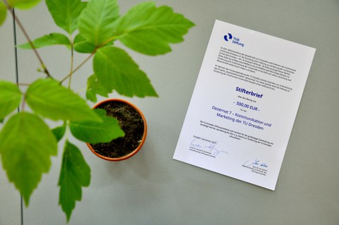 Stifterbrief einer Baumpatenschaft