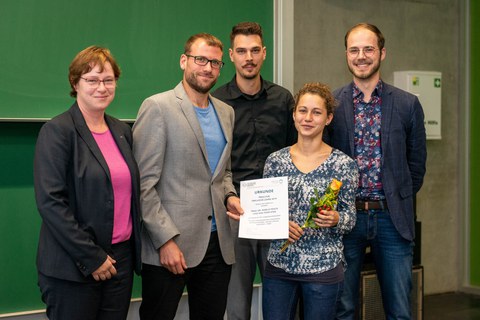 Preisträger/-innen des Teams SING: David Jugel, Judith Jung, Daniel Martin, Julia Matusche,  Clemens Milker,  Annekathrin Pollmann, Jan Steffens, Katrin Wesemeyer, Marlis Pesch