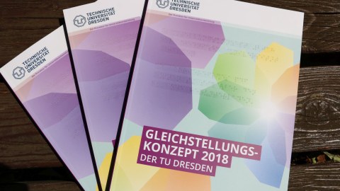 Cover des Gleichstellungskonzepts 2018 der TU Dresden