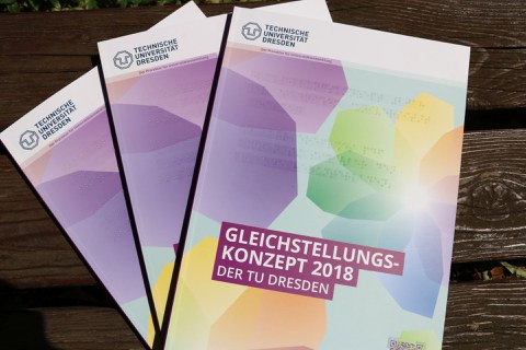 Cover des Gleichstellungskonzepts 2018 der TU Dresden