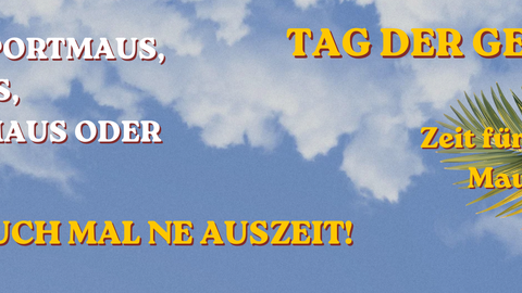 Werbebanner für Tag der Gesundheit "Jeder braucht mal ne Auszeit