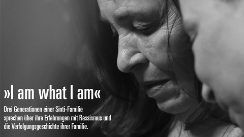 Filmplakat I am what I am. Seitliches Porträt einer Frau mit Filmtitel