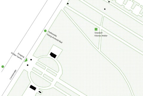 Kartenausschnitt des nörlichen Großen Gartens