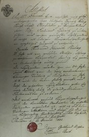 Bestätigung der Pockenimpfung 1818 in Sachsen