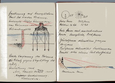 Vorlesungsmitschrift "Seebau" des Studierenden M. Arndt bei Prof. Engels 1907-1909
