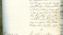 Plan der Forstakademie Tharandt und der damit verbundenen landwirtschaftlichen Lehranstalt vom April 1830. Dieser Plan regelte in insgesamt 37 Paragraphen Zugang, Studieninhalte, Stipendien und die Uniform der Studierenden.