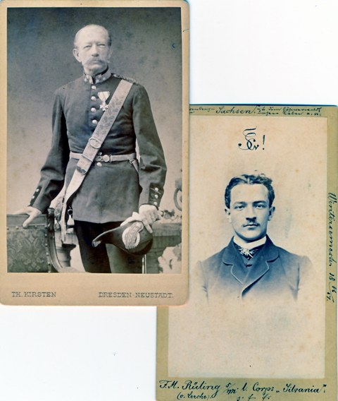 Familiennachlass Rüling Tharandt, Vater und Sohn etwa 1865