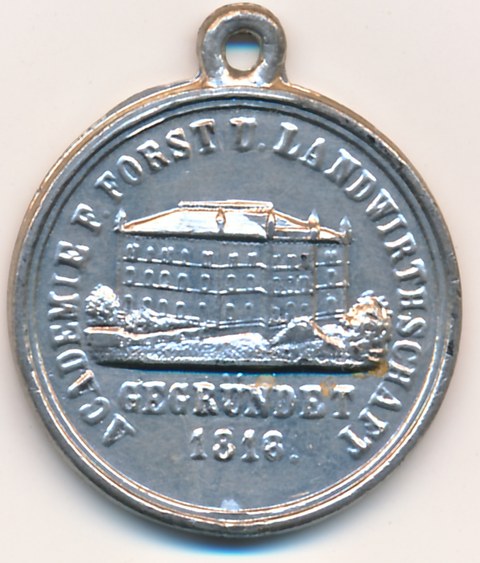 Medaille 50 Jahre Forstakademie Tharandt 1866