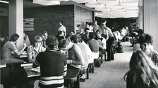 Mensa Bergstraße um 1975 Kantine