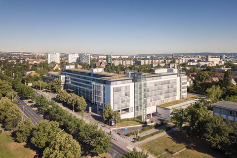 Luftaufnahme Bürogebäude Zellescher Weg