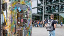 die Bücherzelle vor dem Hörsaalzentrum