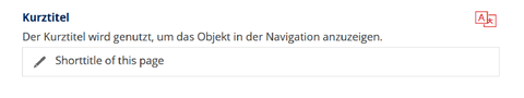 Redaktionsoberfläche mit Eingabefeld und Piktogramm-Button für die DeepL-Übersetzung