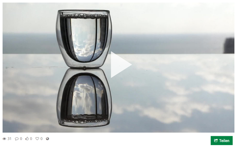 Screenshot: Videoplayer mit diversen Buttons. Unterhalb des Videos ist der Button "Teilen".