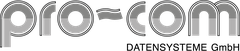 Logo der Firma pro-com Datensysteme GmbH - Wortbildmarke