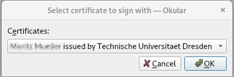 select certificate