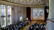 Jubiläumsfeier und Einweihung HPC-DA im Festsaal am 31. Januar 2019, Staatssekretär Christian Luft (Videobotschaft)