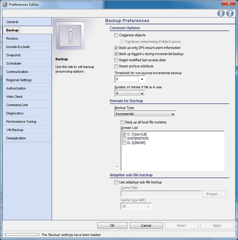GUI Preferences Backup