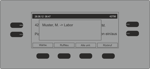 Anruf für Mitglied einer PickupGroup auf anderem Group Tln.-App.