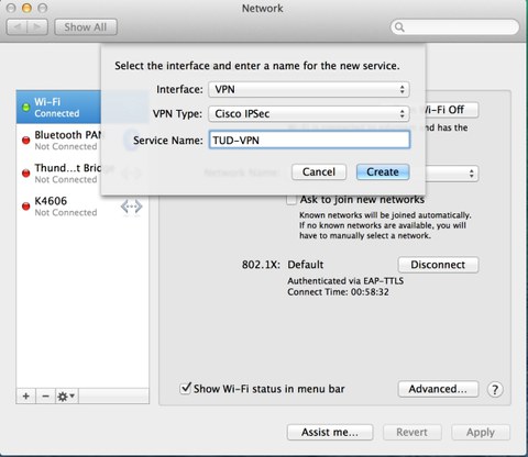 MacOSX VPN Config