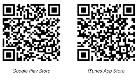 QR-Codes zur TU Dresden App für iTunes und Google-Play