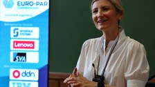 Foto von Prof. Florina M. Ciorba während ihres Keynote-Vortrags zur Euro-Par 2025