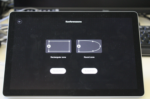 Zu sehen ist eine Auswahl aus einer rechteckigen und einer runden Konferenzzone