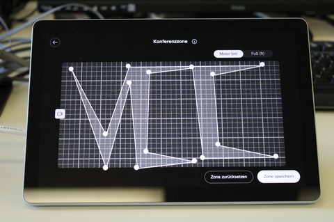 Konferenzzone in Form vom VCC Schriftzug