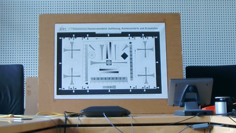 Schwarz-Weiss Testbild gezoomt