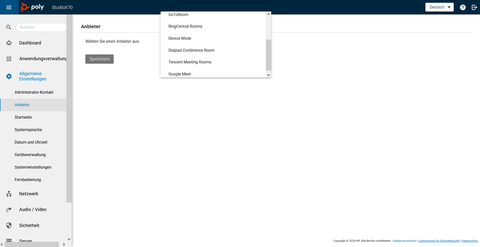 Auswahl der Anbieter