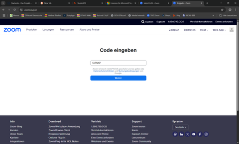 Pairing nach Zoom Login
