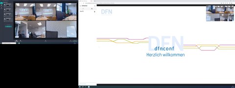 Ansicht in einer laufenden Videokonferenz