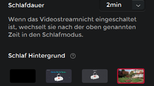 Untermenü Schlaf