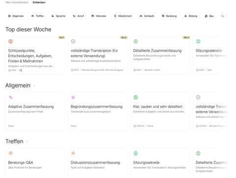 Community Template Landing Page