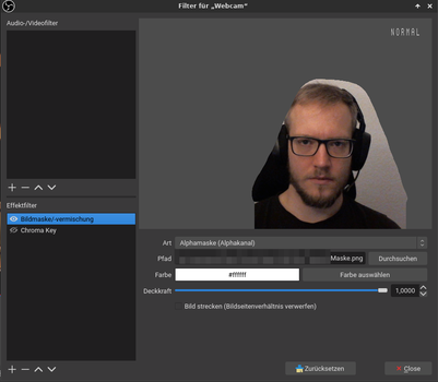 Bildmaske und Vermischung