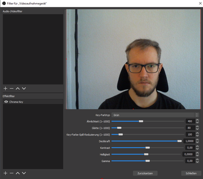 Chromakey Einstellungen