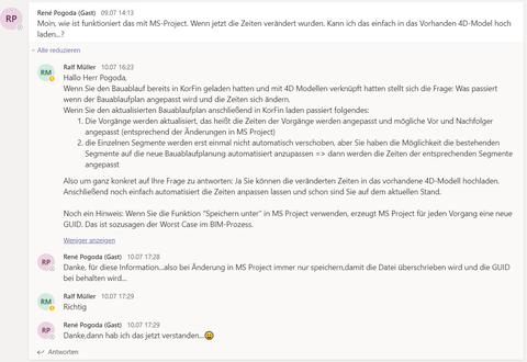 Screenshot: Interaktives Austauschforum
