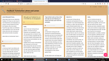 Screenshot: Padlet als neues Feedback Forum