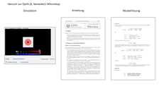 Screenshot: Versuch zur Optik: Mikroskop
