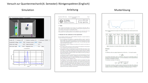 Screenshot: Versuch zur Quantenmechanik: Röntgenspektren