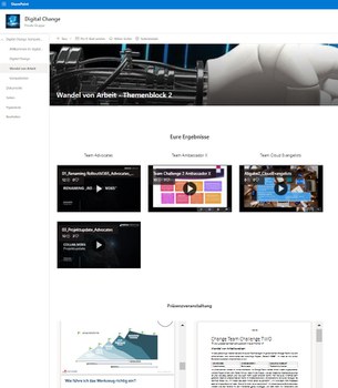 Screenshot: SharePoint Seite